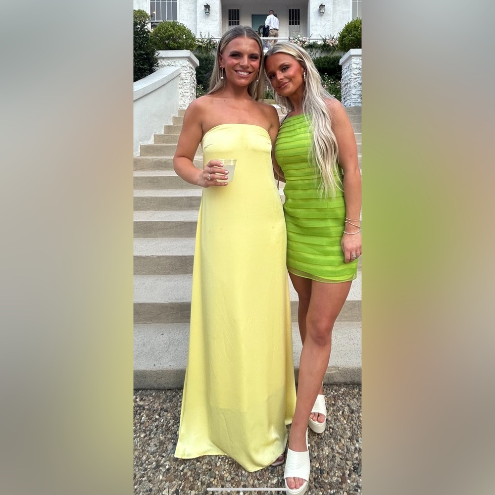 Yellow Strapless Gown (Size S) Meshki NWT